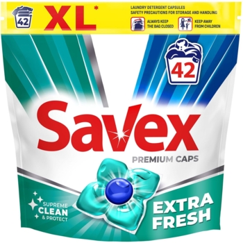 Капсули для прання Savex Super Caps Extra Fresh, 42 шт. (75611) - Pampik