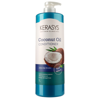 Кондиціонер для догляду за сухим волоссям Kerasys Coconut Oil Conditioner For Dry Hair з кокосовою олією, 1000 мл - Pampik