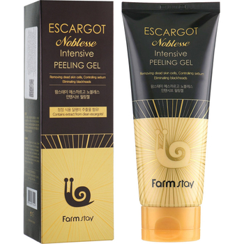 Пилинг-гель для лица FarmStay Escargot Noblesse Intensive Peeling Gel, с муцином улитки, 180 мл - Pampik - 2