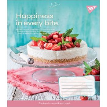 Зошит для записів Yes Desserts, A5, в клітинку, 36 аркушів, 15 шт. (766410) - Pampik
