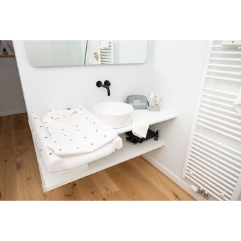 Рушник з капюшоном Childhome Hearts, 80x80 см, білий (CCBCJOH) - Pampik - 8