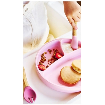 Набір для годування MinikOiOi BLW Set II Pinky Pink, силіконовий (101070020) - Pampik - 3