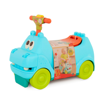 Машинка для катання та конструктор Battat Бегемотик Санні (BX2312Z) - Pampik - 4