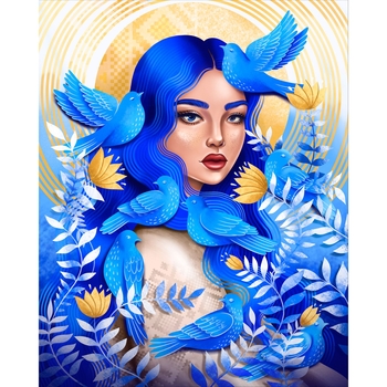 Алмазная мозаика Santi Свободная Украинка, 40х50 см (954446) - Pampik