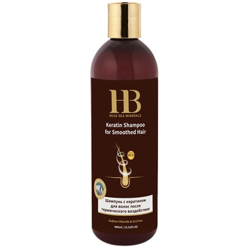 Шампунь для волосся Health&Beauty з кератином, 400 мл - Pampik