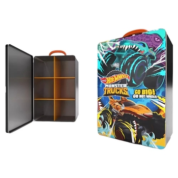 Контейнер для хранения машинок Hot Wheels серии Monster Trucks металлический (HWCC21) - Pampik - 3