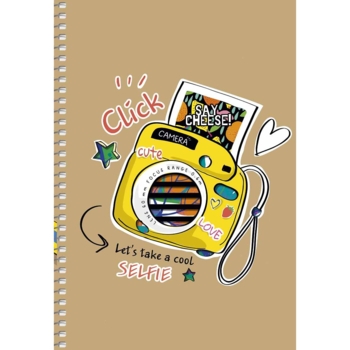 Тетрадь для записей Student Фотокамера А5, в клеточку, спираль, 96 листов (A5-SC-096-6115K) - Pampik