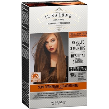 Набір для випрямлення волосся IL Salone Milano Semi Permanent Straightening, шампунь + крем + маска - Pampik