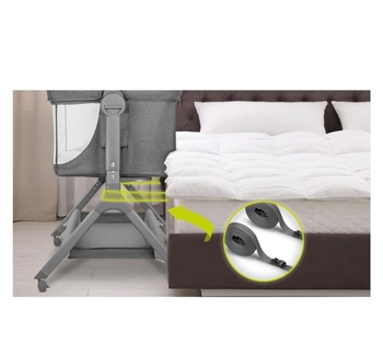 Дитяче ліжечко Lionelo Leonie Plus 3 в 1 Grey Stone, сірий - Pampik - 17