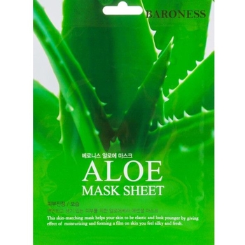 Тканинна маска для обличчя Baroness Aloe Mask Sheet, з алое вера, 25 мл - Pampik