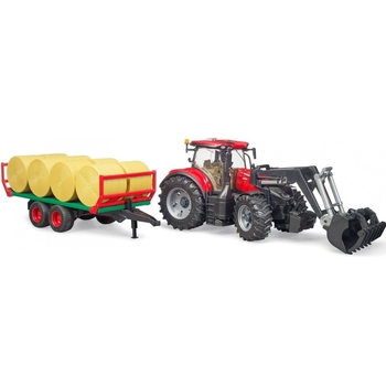 Трактор Bruder Case IH Optum 300CVX із причепом для тюків, 1:16 (03198) - Pampik - 4