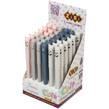 Ручка гелевая Пиши-стирай ZiBi Cute Kids Line 0.5 мм в ассортименте (ZB.2217-99) - Pampik - 3