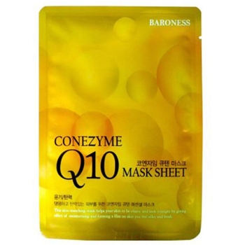 Тканинна маска для обличчя Baroness Coenzyme Q10 Mask Sheet, з коензим, 25 мл - Pampik