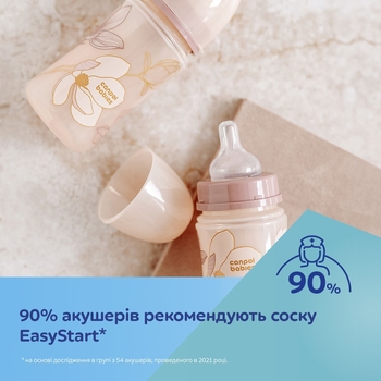 Пляшка антиколікова з широким отвором Canpol babies Easystart Gold, 120 мл, рожевий (35/239_pin) - Pampik - 7