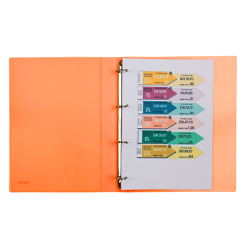 Папка на 4-х кільцях Axent А4 35 мм помаранчева (1208-25-A) - Pampik - 2