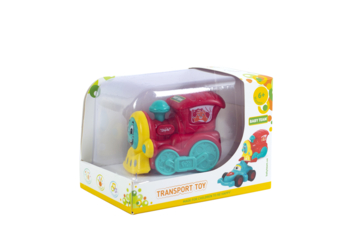 Паровозик Baby Team инерционный красный (8620_паровозик красный) - Pampik - 3