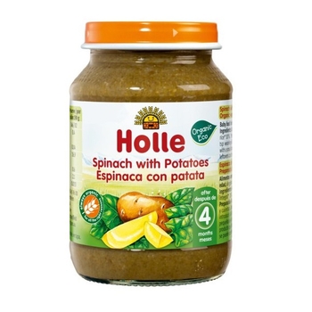 Пюре Holle Шпинат с картофелем, органическое, 190 г (32826) - Pampik