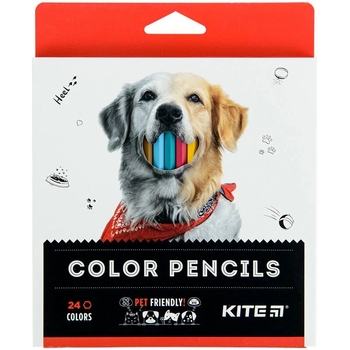 Цветные карандаши Kite Dogs 24 шт. (K22-055-1) - Pampik