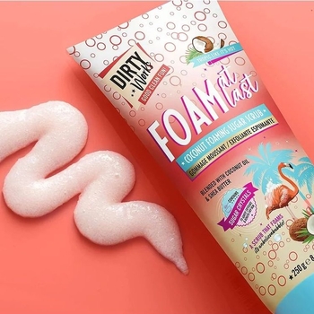 Цукровий скраб для тіла Dirty Works Foam At Last Coconut, 250 г - Pampik - 2