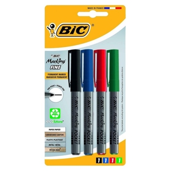 Набір перманентних маркерів BIC Marking Fine, 4 шт. (8755911) - Pampik