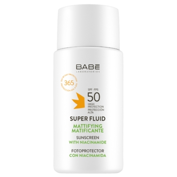 Солнцезащитный супер флюид Babe Laboratorios Sun Protection SPF 50, для всех типов кожи с матирующим эффектом, 50 мл - Pampik