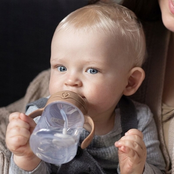 Кружка-непроливайка Lovi Моя первая кружка с трубочкой и утяжелителем, 150 мл, коричневый (35/363) - Pampik - 4