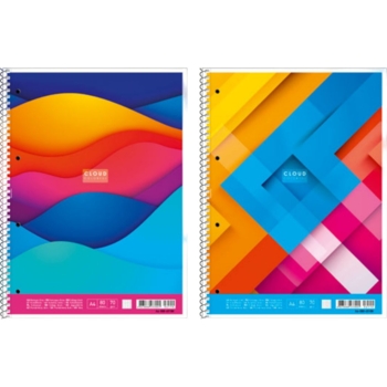 Колледж-блок Student, А4+, в клеточку, спираль, 80 листов, colorful cloud (A4-080-6510K) - Pampik - 2