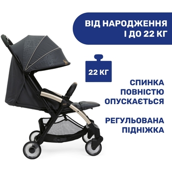 Прогулянкова коляска Chicco Goody Plus City Map Re-Lux сіра (79877.57) - Pampik - 2