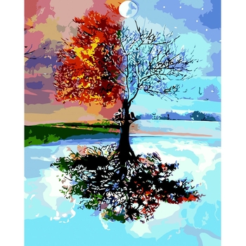 Картина за номерами ZiBi Art Line Відображення 40х50 см (ZB.64099) - Pampik