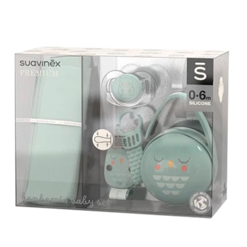 Набор подарочный Suavinex Bonhomia, 4 предмета, зеленый (308024) - Pampik