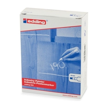 Маркер Edding Industry Paint, конусоподібний, 10 мм, білий (e-950/11) - Pampik - 3