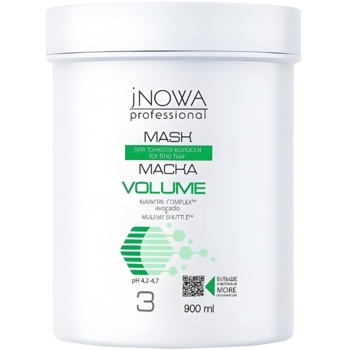 Маска-крем jNOWA Professional Salon Care Volume, 900 мл - Pampik
