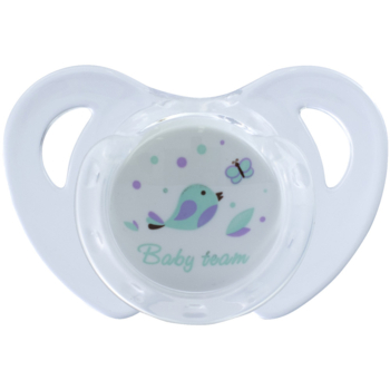 Пустышка силиконовая Baby Team классическая, белая (3103) - Pampik