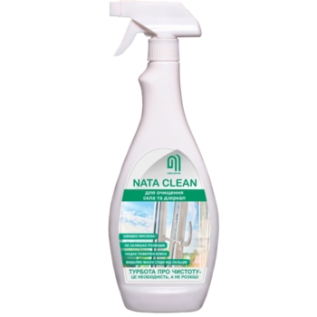 Средство чистящее для стекла и зеркал Nata-Clean, с триггером, 750 мл - Pampik