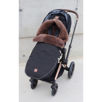 Конверт теплий Kaiser Toffee, з натуральної овчини, чорний (6512525) - Pampik - 13