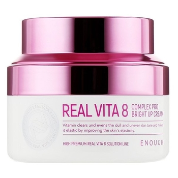 Крем для обличчя Enough Real Vita 8 Complex Pro Bright Up Cream Вітаміни, 50 мл - Pampik