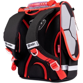 Рюкзак шкільний каркасний Smart PG-11 Football, сірий з чорним (559017) - Pampik - 4