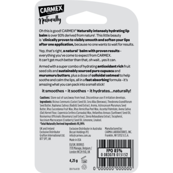 Бальзам для губ у стіку Carmex Naturally зі смаком груші. 4.25 г - Pampik - 4