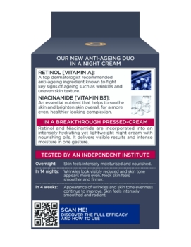 Нічний крем L'Oreal Paris Revitalift Lazer проти зморщок та для покращення тону шкіри обличчя, з ретинолом та нікотинамідом, 50 мл - Pampik - 5