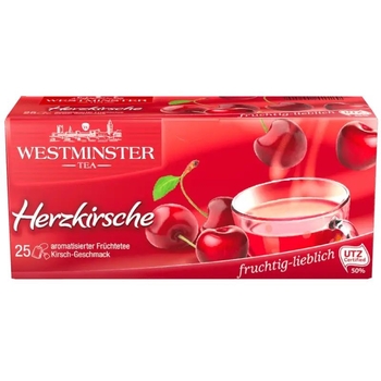 Чай фруктовий Westminster Вишня, 50 г (25 шт. х 2 г) (895445) - Pampik