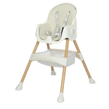 Стульчик для кормления Bambi M 4136-2 White Wood, белый (24383) - Pampik - 3