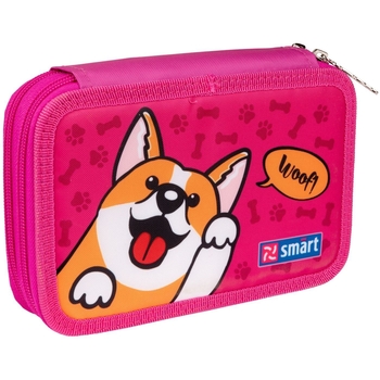 Пенал жесткий Smart HP-01 Corgi, 13х21х4 см, розовый (533273) - Pampik