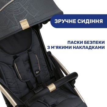 Прогулянкова коляска Chicco Goody Plus City Map Re-Lux сіра (79877.57) - Pampik - 5
