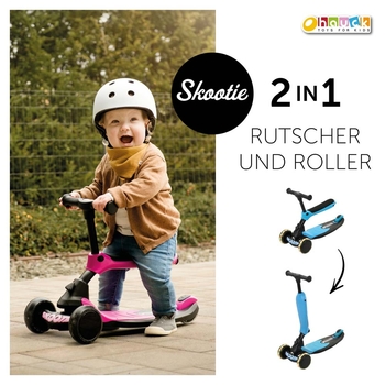 Самокат-велобег Hauck Skootie Neon Blue, голубой (85201-3) - Pampik - 5