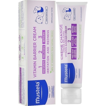 Захисний крем під підгузок Mustela Vitamin Barrier Cream, 100 мл - Pampik