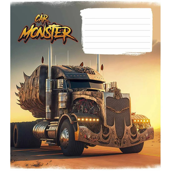 Набір зошитів Школярик Car monster, клітинка, 12 аркушів, 30 шт. (012-3243K) - Pampik - 4