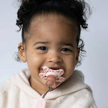 Пустушка силіконова Difrax Natural 20+ міс. Dahlia-arches рожева (803 Dahlia_arches) - Pampik - 5