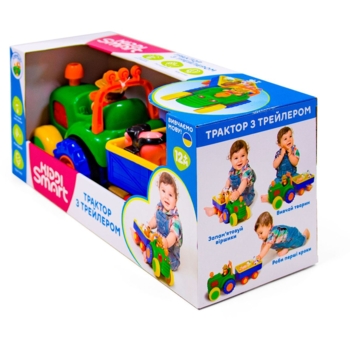 Игровой набор Kiddi Smart Трактор с трейлером (063180) - Pampik - 7