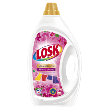 Гель для прання Losk Колор Ароматерапія Ефірні масла та аромат Малазійської квітки, 1.71 л - Pampik