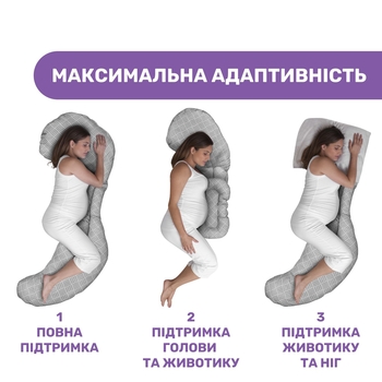 Подушка для вагітних Chicco Boppy Total Body сіра (79923.37) - Pampik - 5